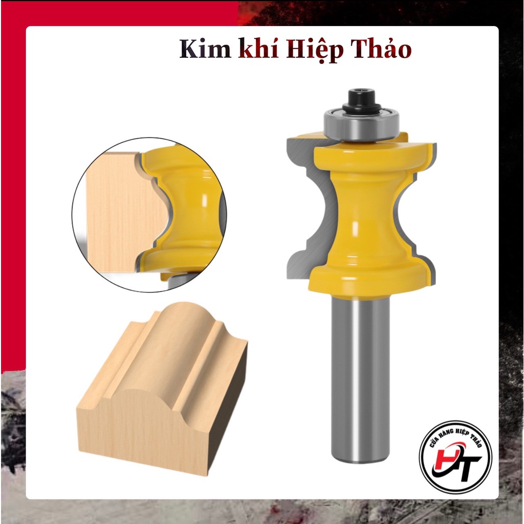 Mũi soi phào chỉ nổi mũi phay gỗ trang trí cổ ghế cạnh bàn cốt 12,7mm vàng MSCPTT-V-TQ