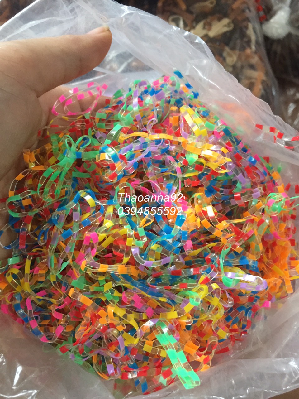 sỉ 1kg chun buộc tóc nhiều màu