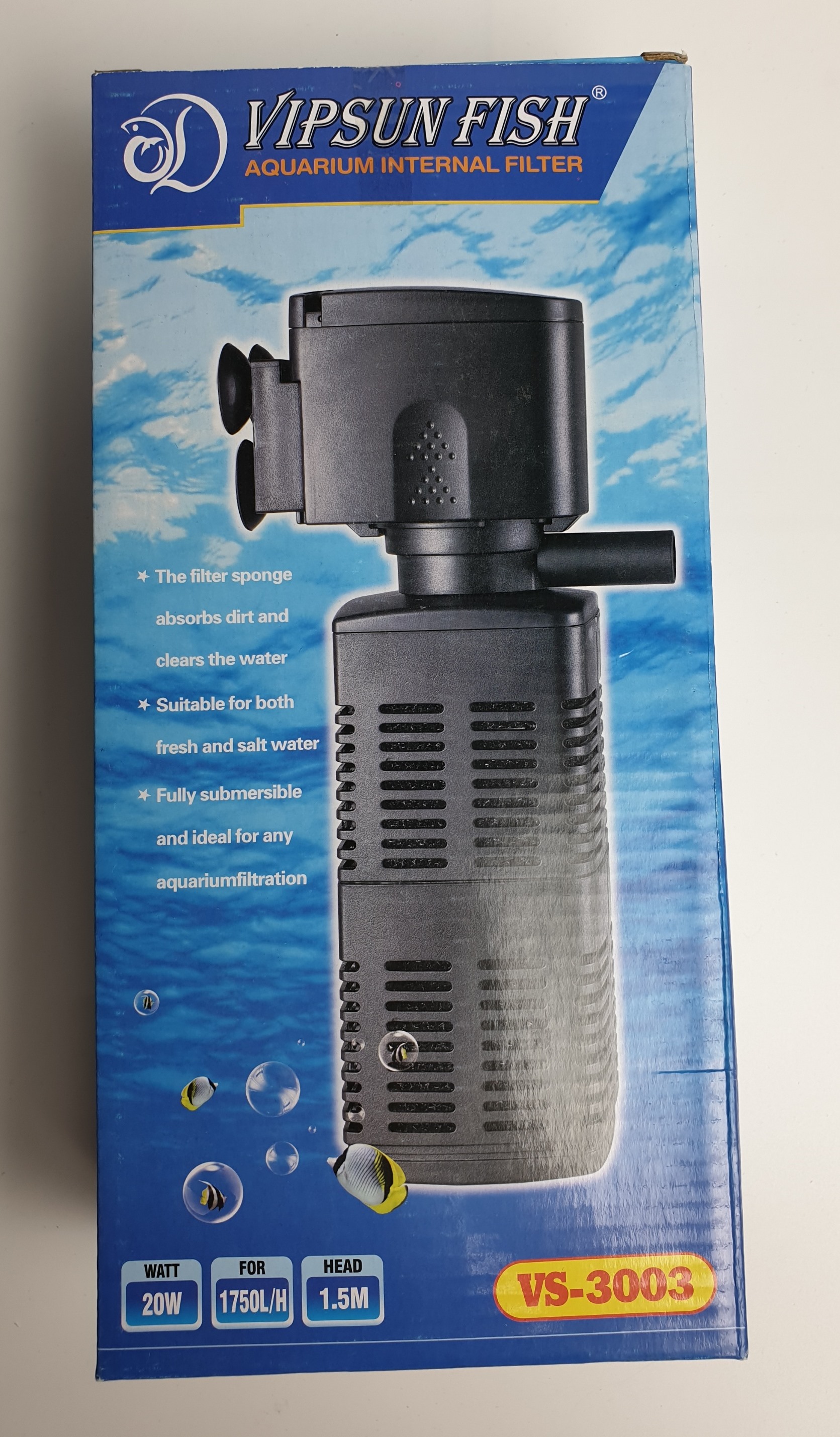 Lọc đứng Vipsun Vs-3003 lọc nước và tạo oxy cho hồ cá