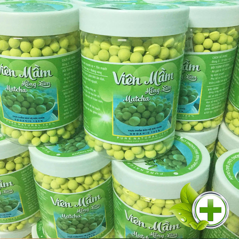 Viên Mầm Hồng Sâm Matcha ( Hộp 500gram )