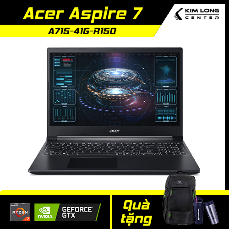 Bảng giá [GÓI BẢO HÀNH VIP + ĐỔI TRẢ 15 NGÀY]Laptop Gaming Acer Aspire 7 A715-41G-R150 (NH.Q8SSV.004) : R7-3750H | 8GB RAM | 512GB SSD | RX Vega 10 Graphics + Geforce GTX 1650Ti 4GB | 15.6 FHD IPS | WIN 10 | Black Phong Vũ