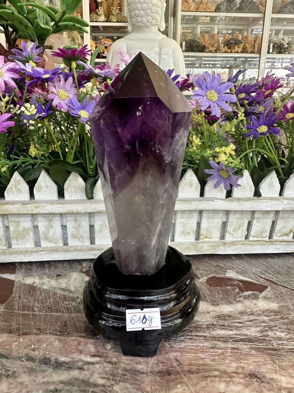 Trụ đá phong thủy trấn thạch đá thạch anh tím