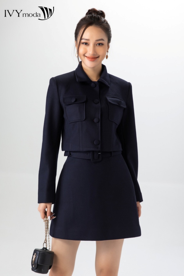 Áo vest dạ dáng ngắn IVY Moda MS 67B9010