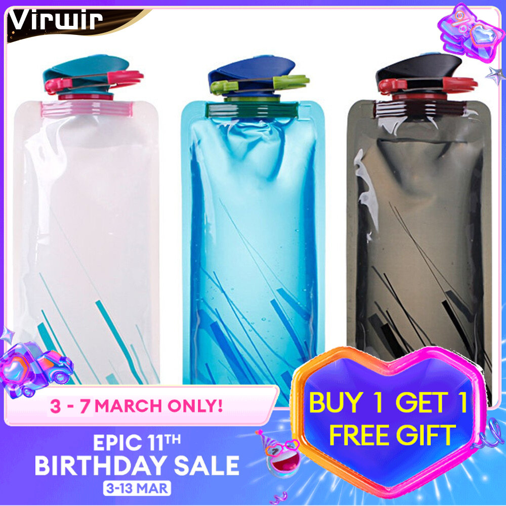 Virwir Large capacity 700ML Portable Folding Sports Kettle