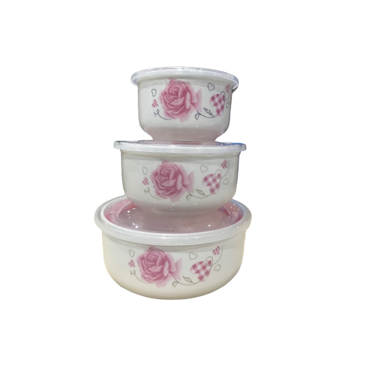 BỘ 3 THỐ SỨ CÓ NẮP ĐẬY (HỌA TIẾT NGẪU NHIÊN)