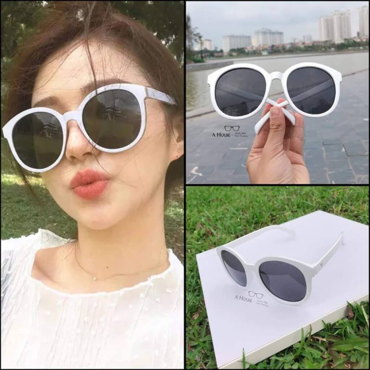 Kính v gọng trắng thời trang