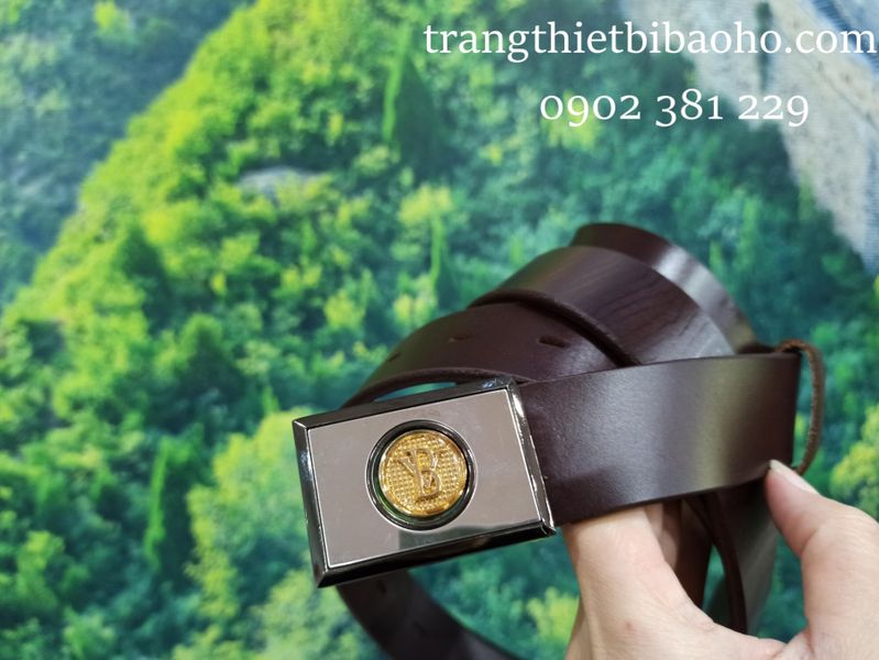 Dây thắt lưng bảo vệ da màu nâu mặt trong