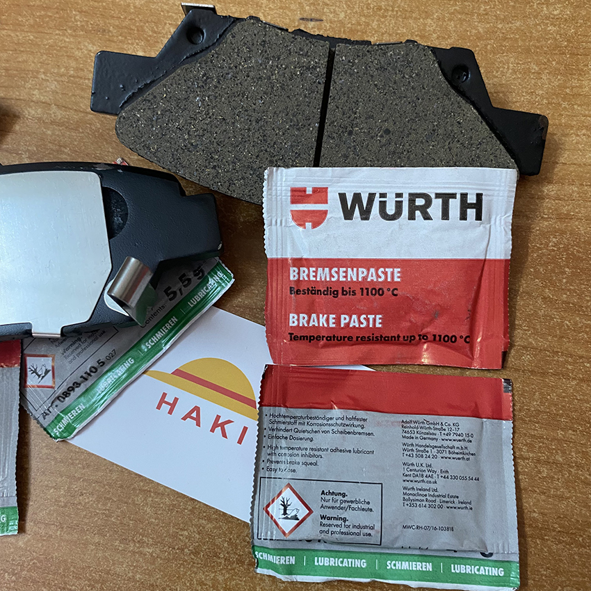 Mỡ tra má phanh, mỡ tra ắc phanh thắng gói 5.5g Wurth nhập Đức (đvt: 1 gói)