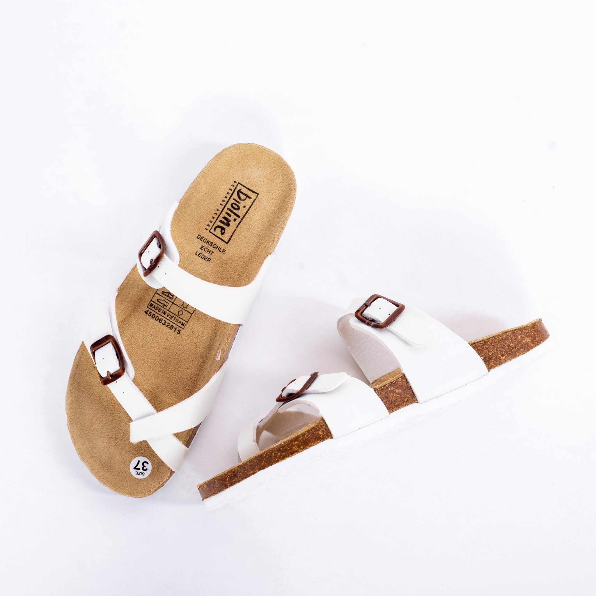 D06 Birken Bioline dép da bò thật 100%