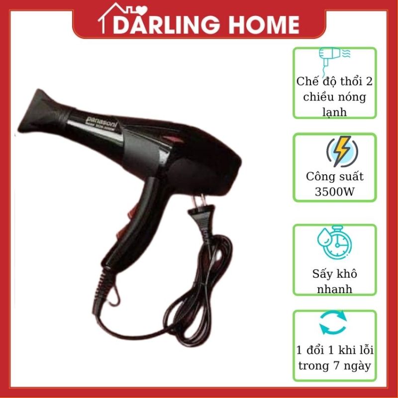 [FREESHIP+QUÀ]Máy sấy tóc 2 chiều nóng lạnh công suất lớn 3500W  MXT01- Darling Home giá rẻ