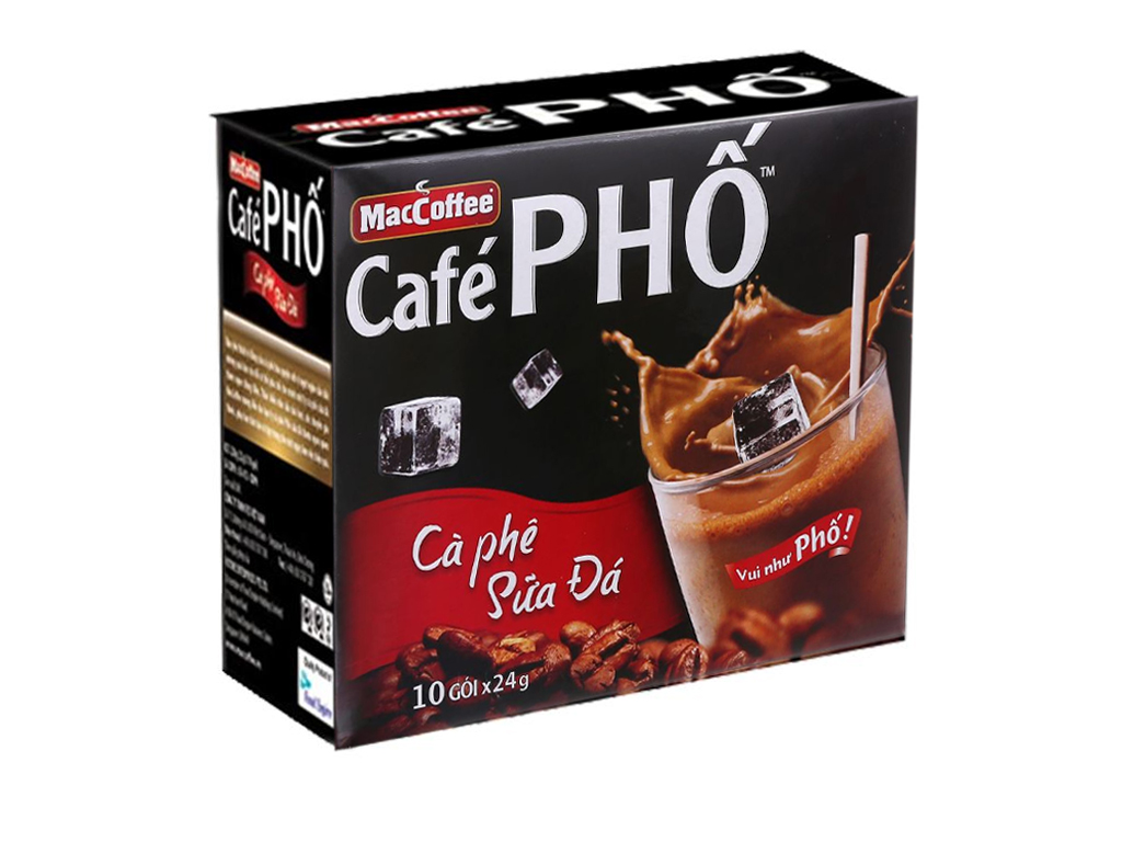 CÀ PHÊ/ CAFE PHỐ ĐEN ĐÁ MACCOFFEE 160G (10 GÓI)