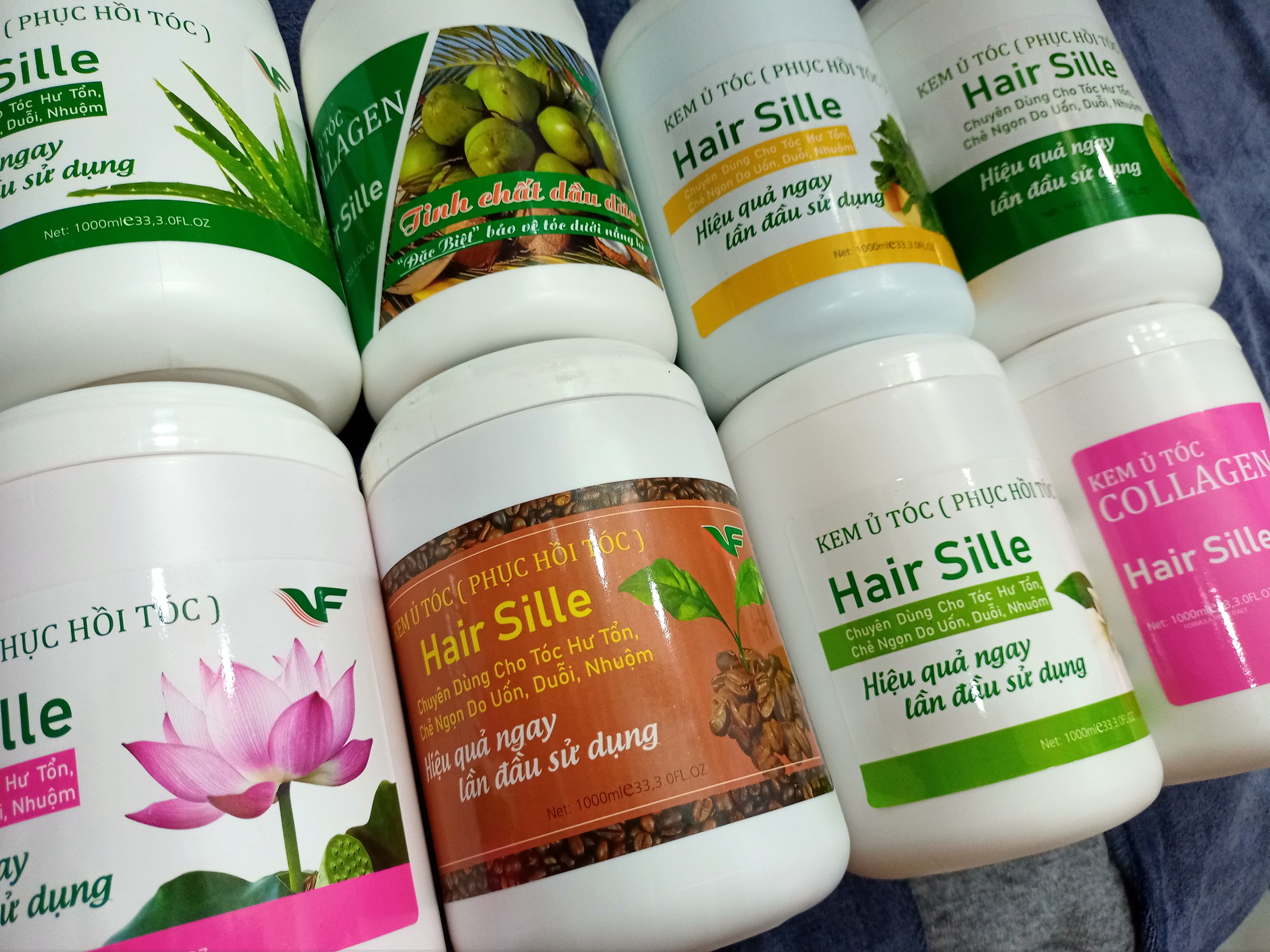 Kem Hấp ủ phục hồi tóc Hair Sille 1000ml