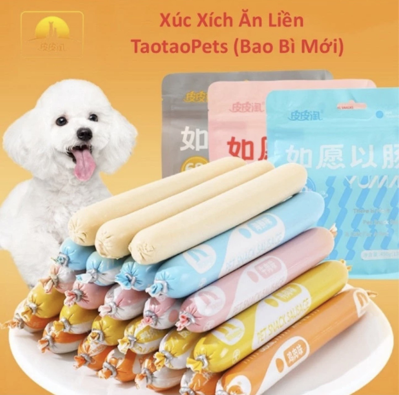 [Gói nguyên(30 cái)] Xúc xích cho chó mèo taotaopets