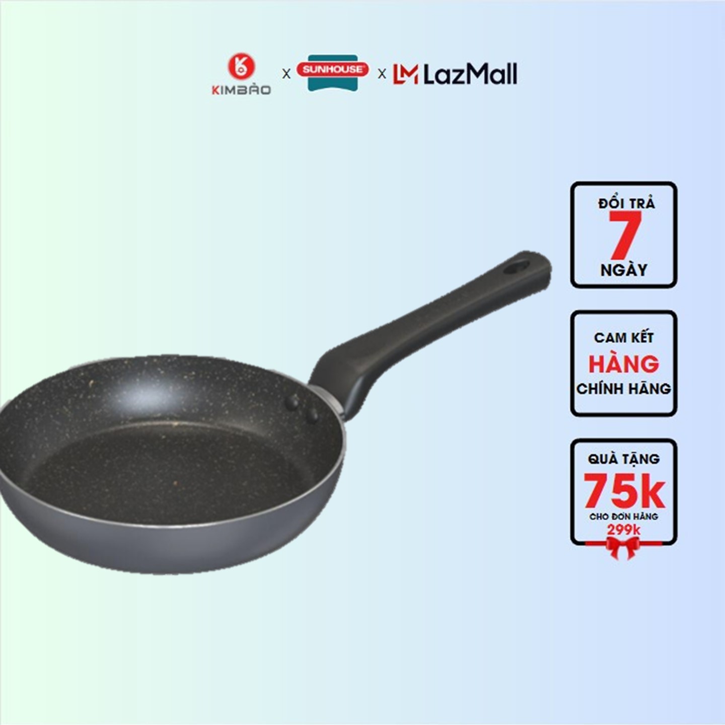 Chảo chống dính vân đá không từ sunhouse size 18-30 ct18-30 plus, chống dính vân đá có độ bền bỉ tối ưu