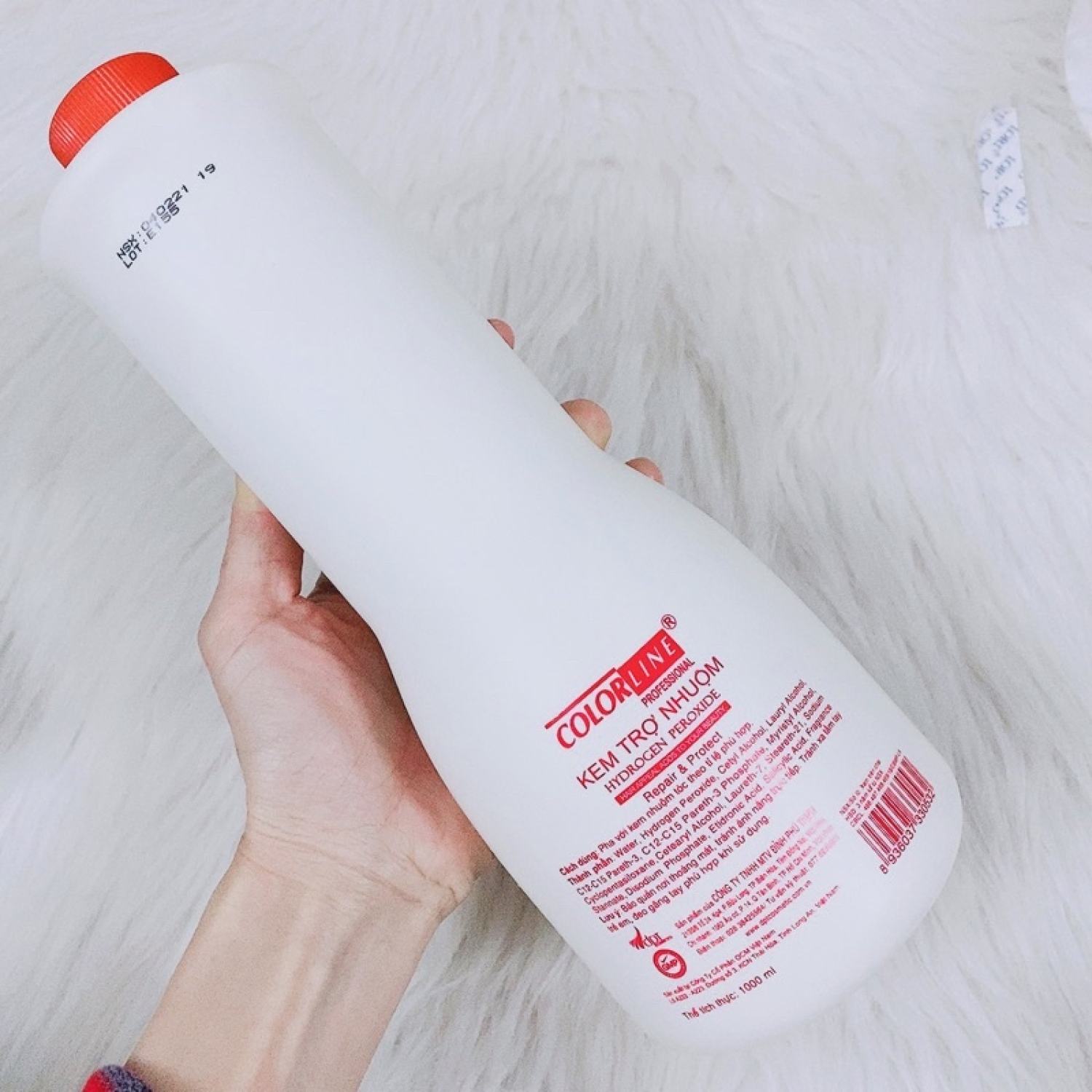 Combo bột tẩy tóc power cao cấp và kem trợ tẩy cololine 1000ml