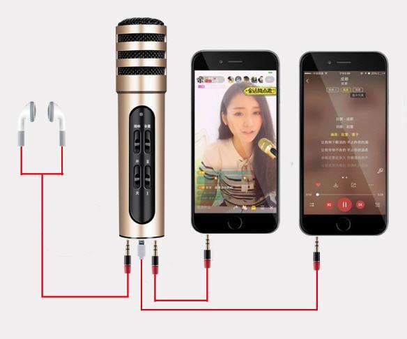 Bộ Micro Mini Karaoke Livestream trên điện thoại