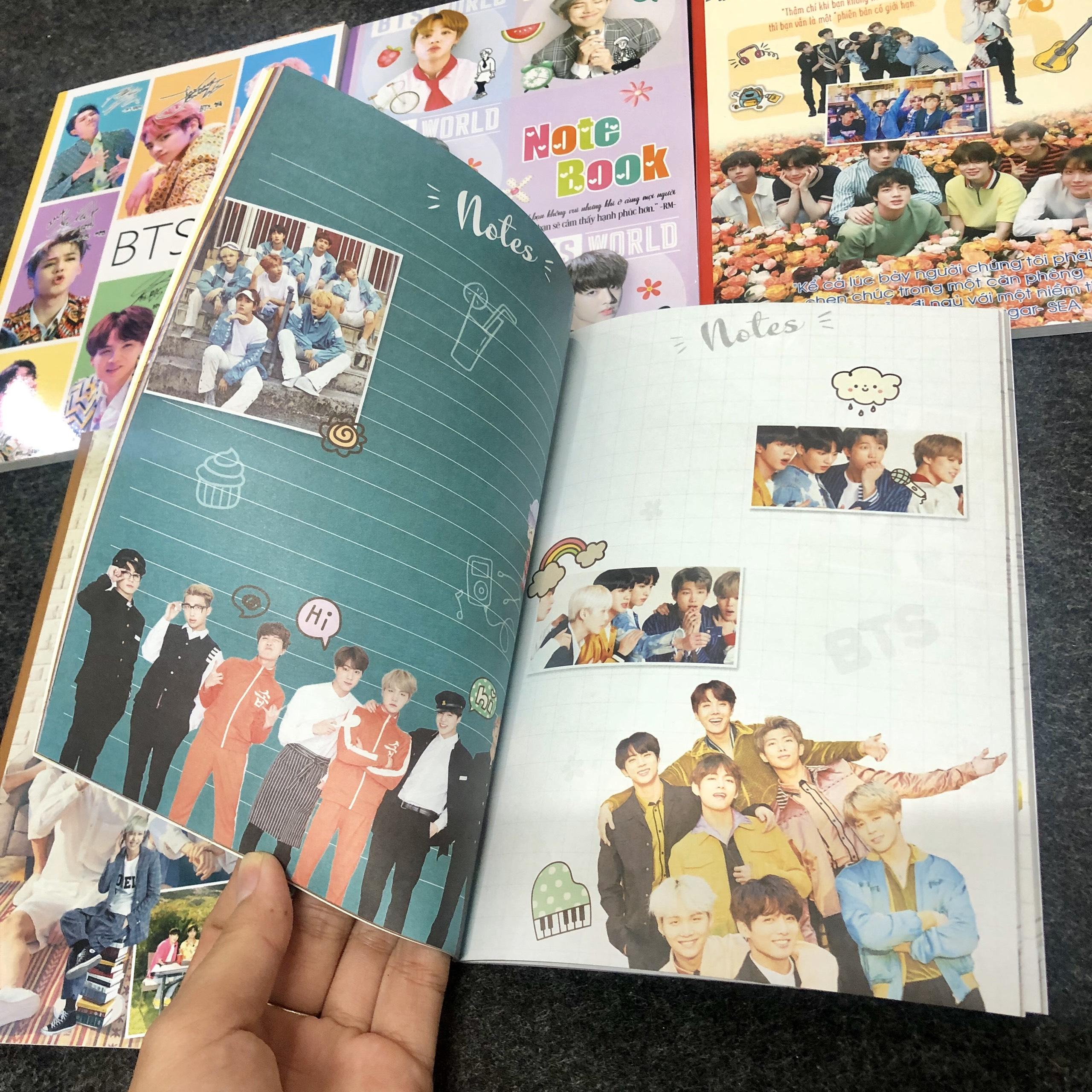 Tập Màu BTS - NoteBook BTS In Hình Màu Mỗi Trang