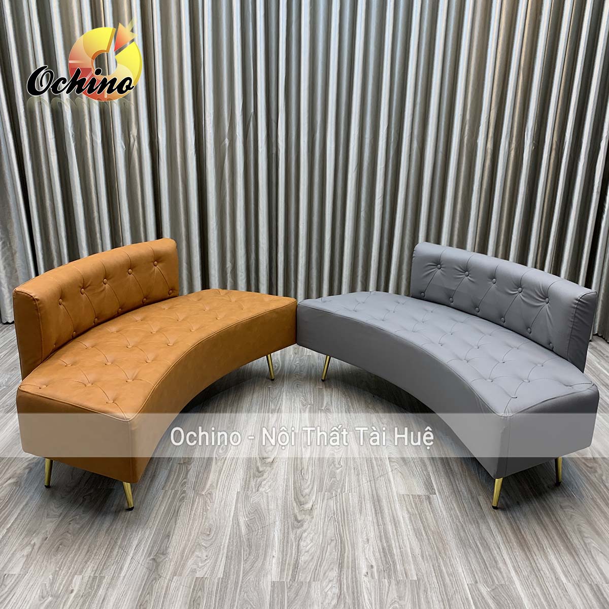 (FREESHIP) Ghế Sofa Nguyệt Để Phòng Khách Bọc Da Cao Cấp 1m4 (Hàng Sẵn)