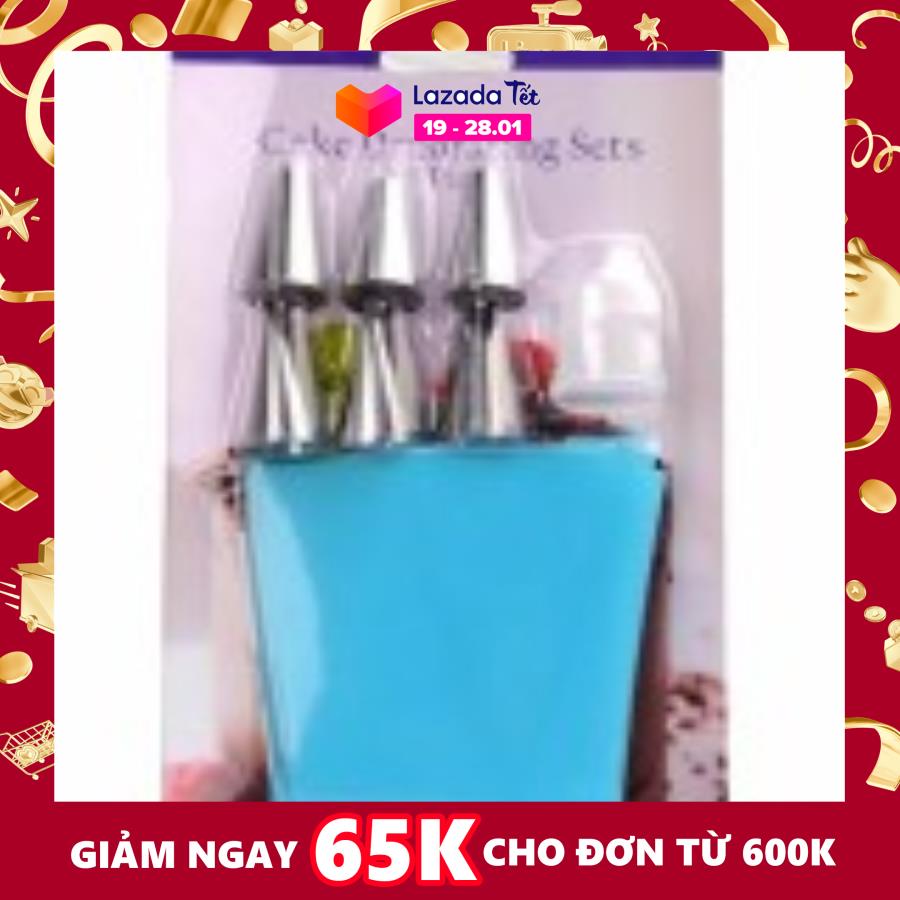 Bộ 6 đui bắt kem kèm túi bắt bông kem silicon