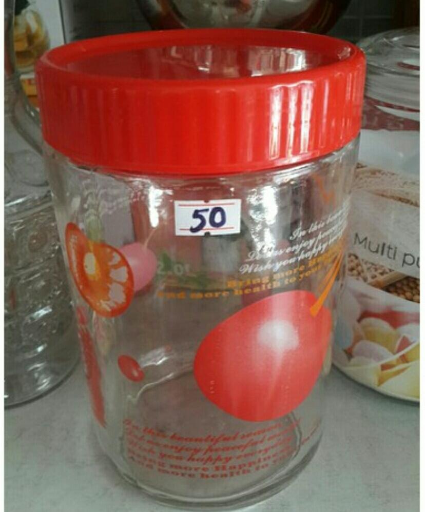 Hủ thủy tinh in hoa 2000ml