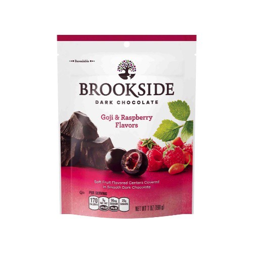 Socola đắng nhân trái cây Blueberry/ Raspberry/ Pomegranate Brookside 198gr Mỹ