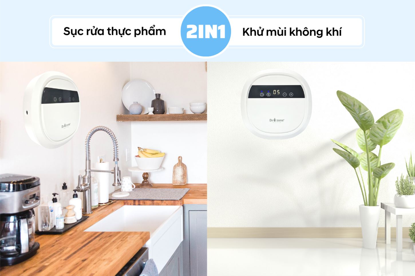 Máy khử độc thực phẩm máy sục ozone rửa thực phẩm Dr.Ozone [ Hàng chính hãng]
