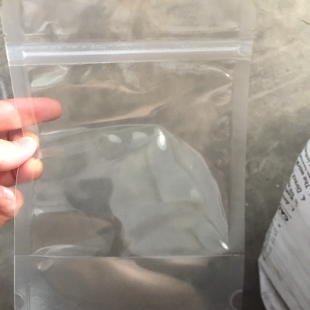 [0,5kg] túi zíp 2 mặt trắng trong các cỡ