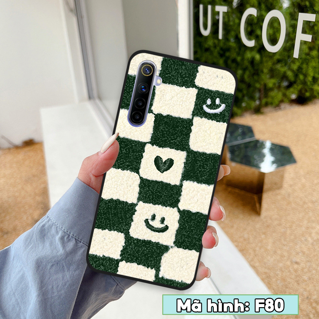 Ốp lưng Realme 6 / Realme 6 Pro, ốp điện thoại realme hình trái tim, gấu caro xinh