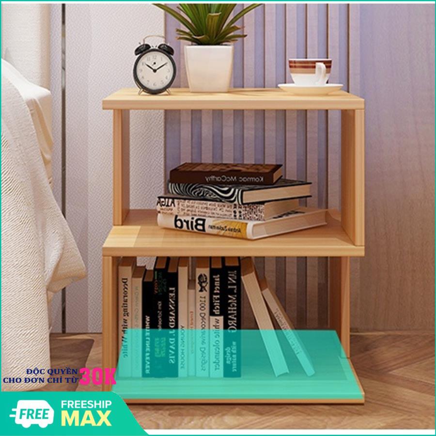 Shelf for bedside-bookshelf speakers to head bed-bedside shelf-the number 5 zích zắc-shelf solid wood bedside table lamp-support Đổi return 7 days