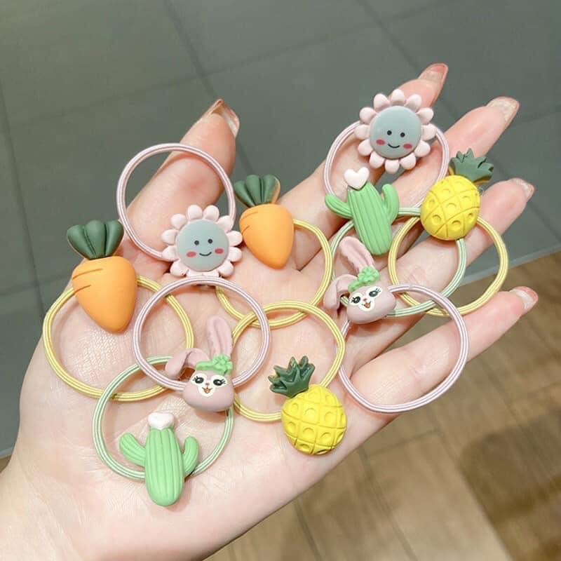 SET 10 Chun Buộc Tóc Dễ Thương Cho Mẹ và Bé