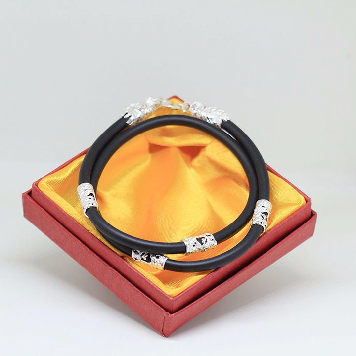Dây chuyền cao su bọc 6 đầu vàng 24k