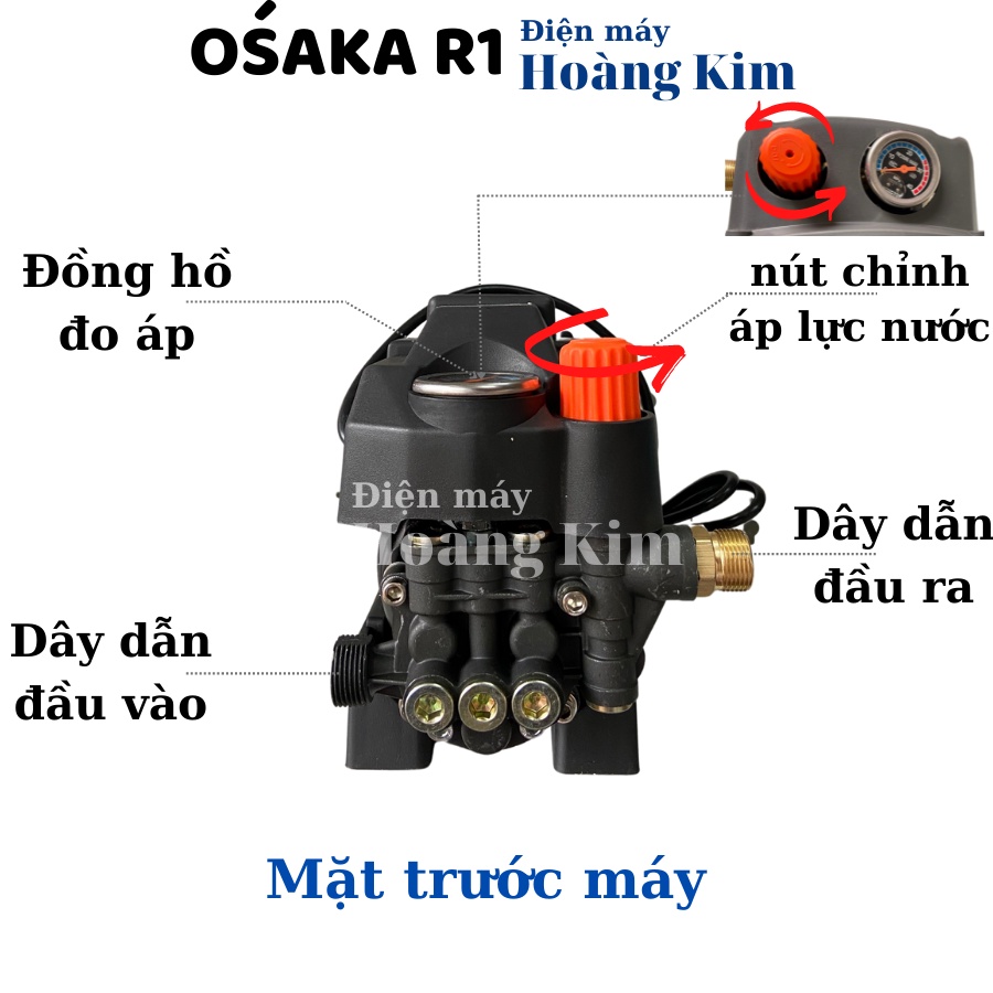 [EDON] Máy xịt rửa xe chỉnh áp Osaka R1 - 2800W