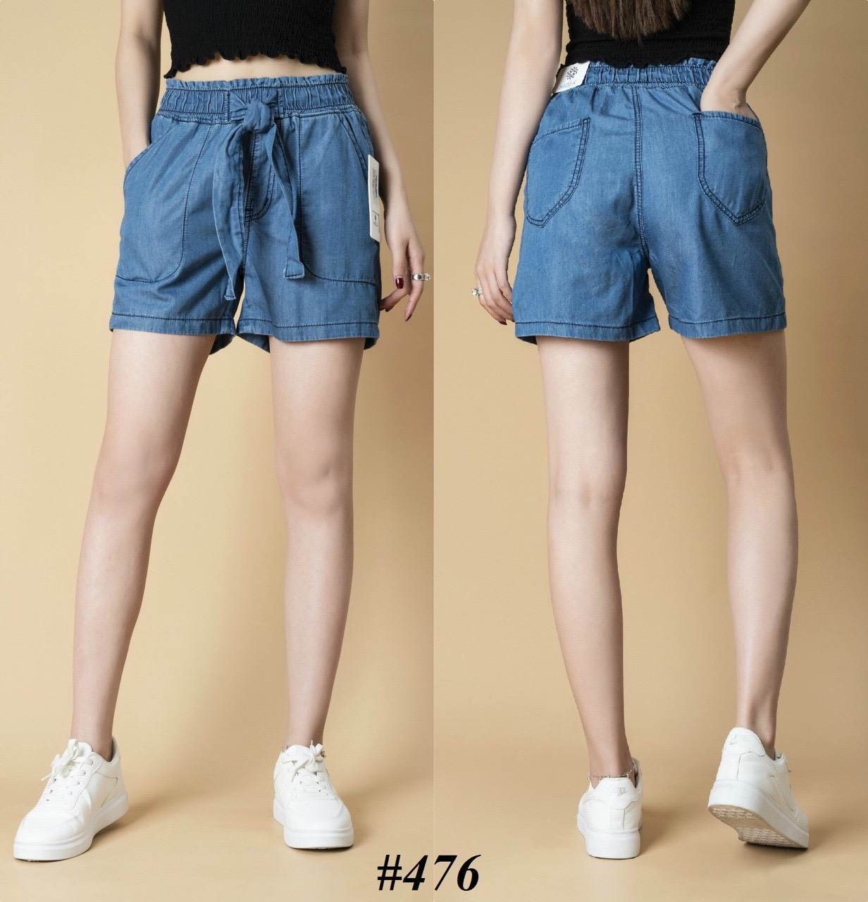 QUẦN SOOC JEANS GIẤY CẠP CHUN CAO CẤP