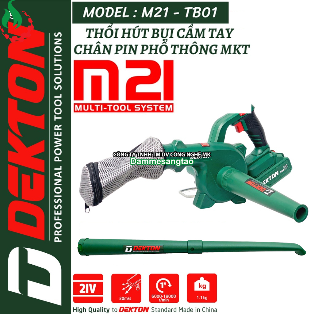 Máy thổi bụi pin 21V Dekton M21-TB01