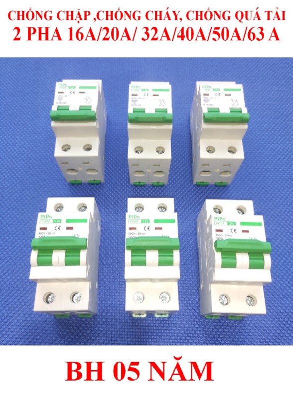 Bảng giá Cầu dao tự động, Chống chập, Chống ngắn mạch, Chống cháy, Chống quá tải + BH 05 năm + 2 PHA 16A/20A/32A/40A/50A/60A CÁO CẤP (bộ 01 sản phẩm)