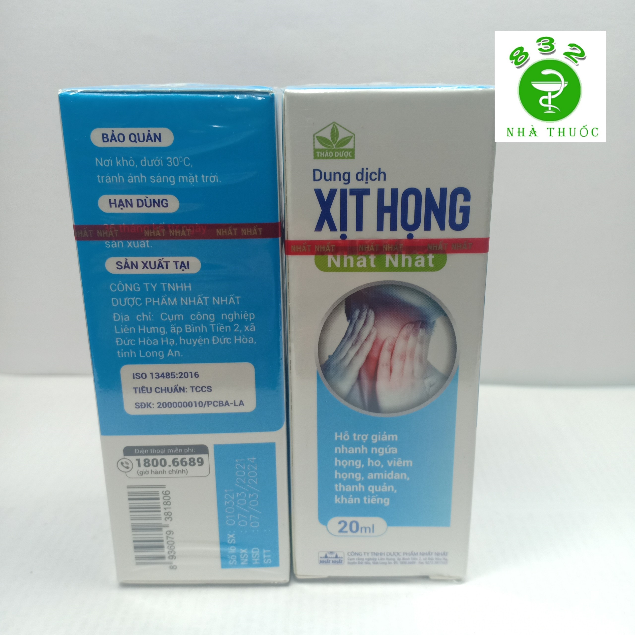Dung dịch Xịt Họng Nhất Nhất lọ 20ml