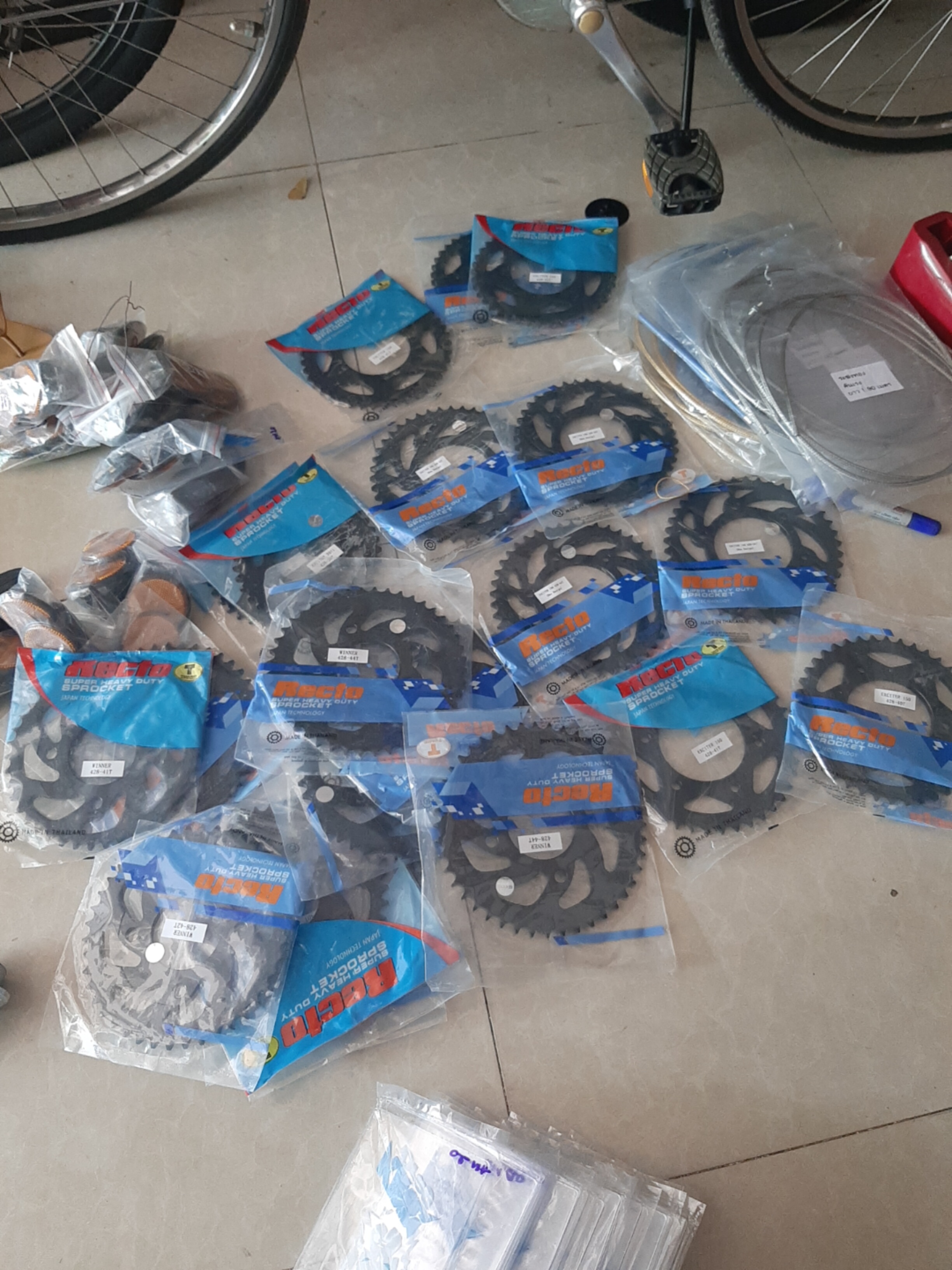 FULL BỘ SÊN NHÔNG DĨA RECTO EX135 [ SÊN VÀNG 10LI - NHÔNG 14 - DĨA 39 ]