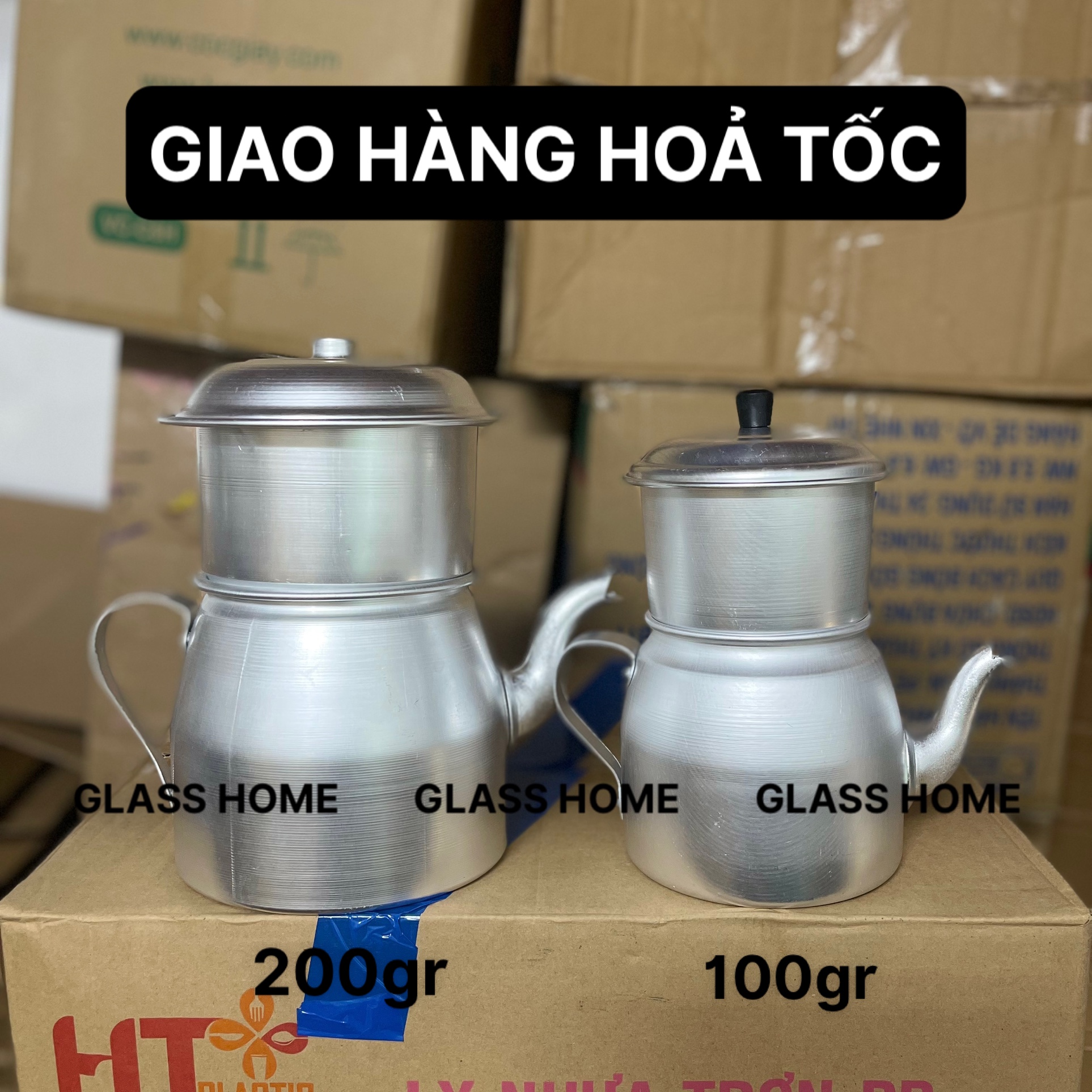 Phin cafe phin nhôm to phin pha cà phê cỡ lớn 100gram - 200gram