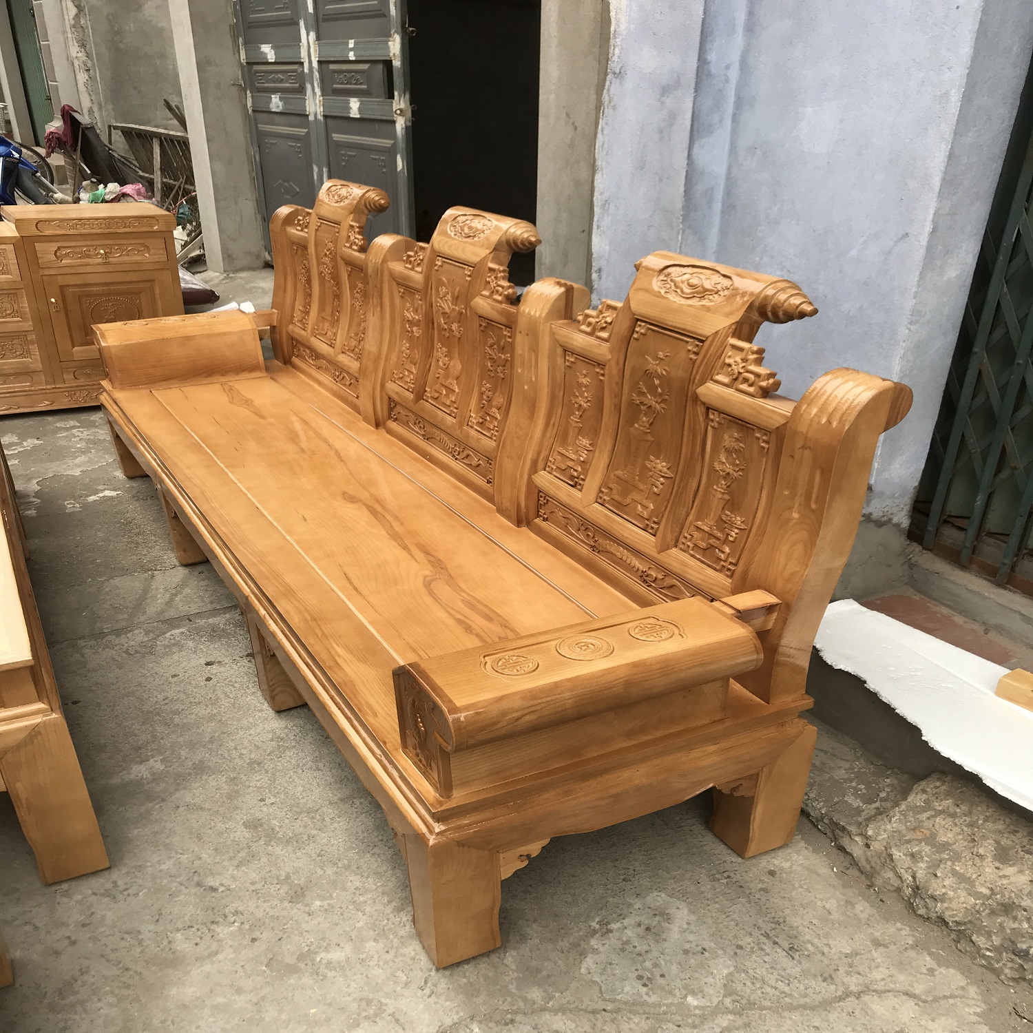Bộ Bàn Ghế Âu Á Gỗ Sồi Nga