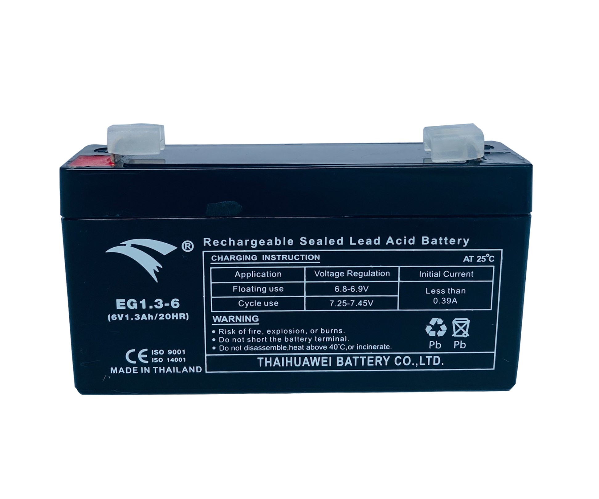 Bình ắc quy UPS siêu nhỏ Eagle 6V - 1.3Ah (EG1.3-6)