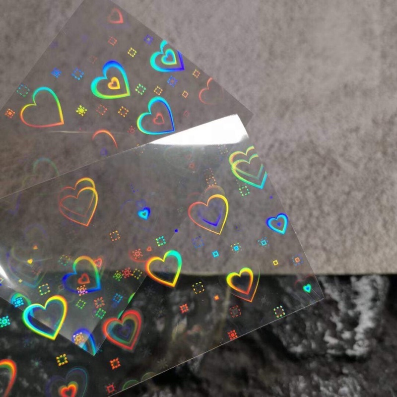 Sticker,hình dán móng 3D trái tim phản quang
