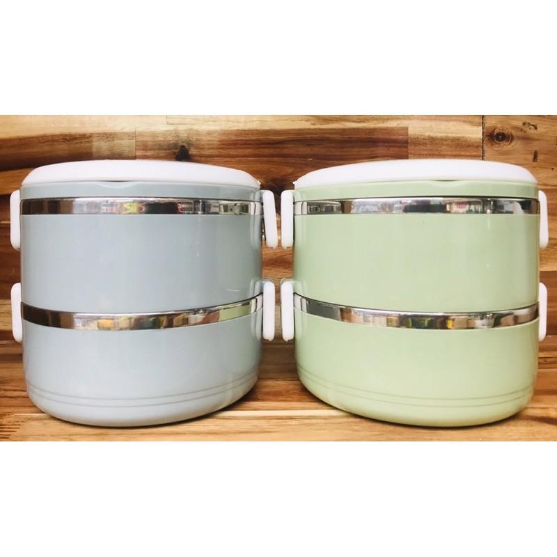 Hộp Cơm 2 Tầng Lúa Mạch Lõi Inox Nhỏ Gọn Tiện Dụng