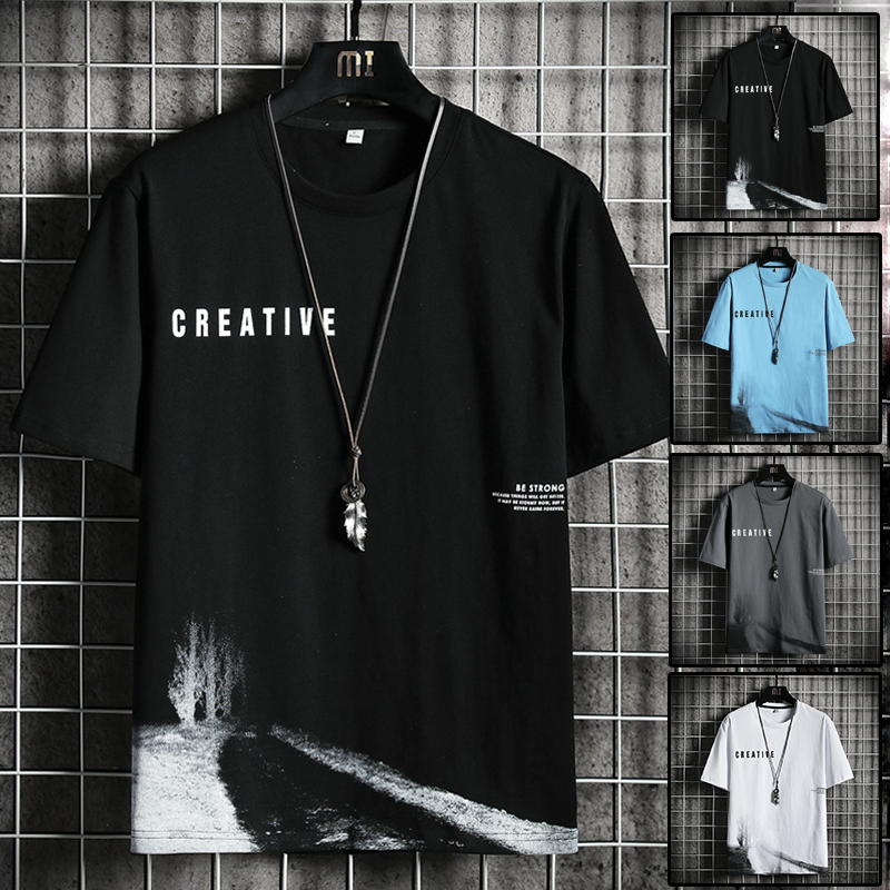 [ Giảm Giá Sốc ]  Áo Thun Phông Mùa Hè Nam Nữ Tay Ngắn Cổ Tròn Hình Rừng Cây Mờ Ảo CREATIVE Kiều Dáng Trẻ Trung Cá Tính Thời Trang HHH MEN TOP 216