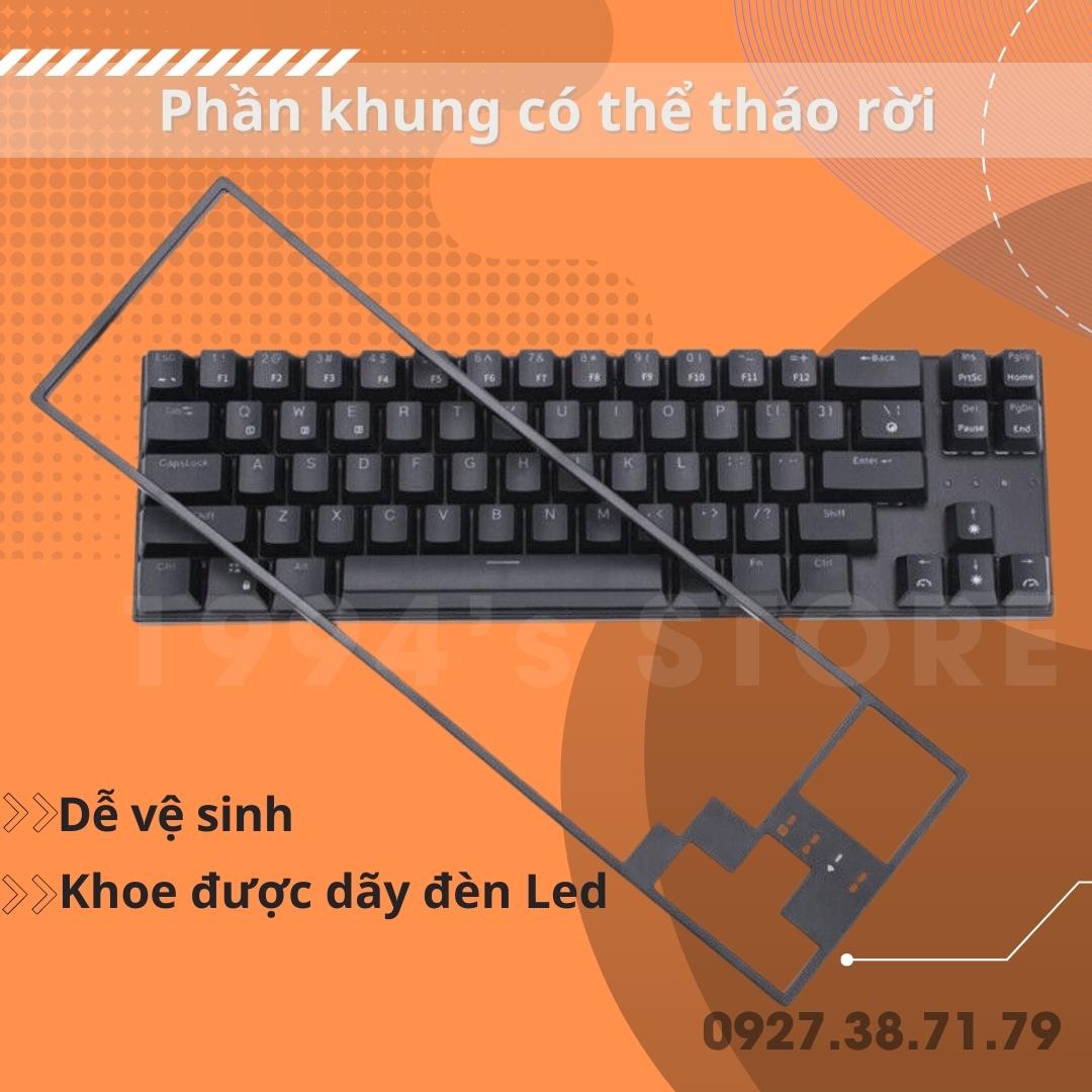 FREESHIP RK68 Plus Led Single - Bàn phím cơ RK871 Version 4 - Có 3 modes Bluetooth 5.1 - Wireless 2.4G - Cáp Type C