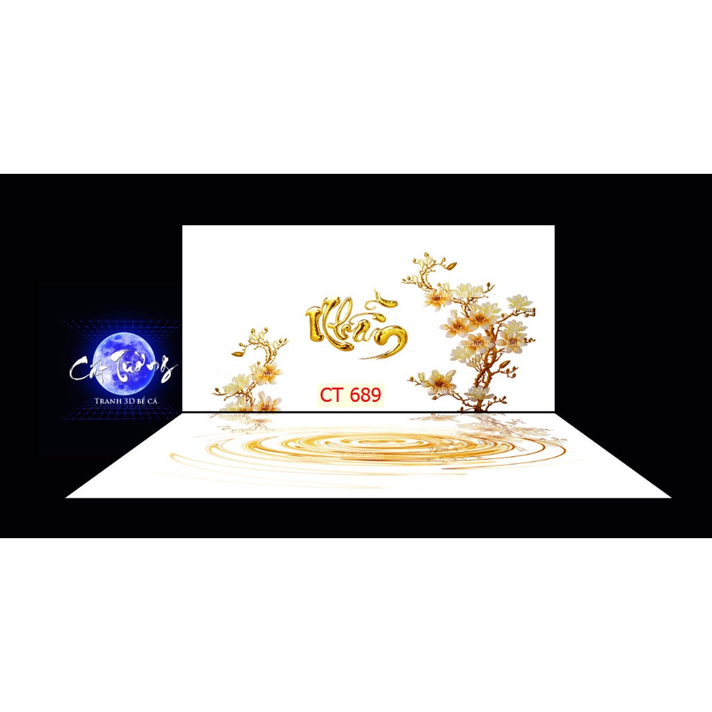 Tranh 3d dán bể cá thủy sinh, bể cá rồng