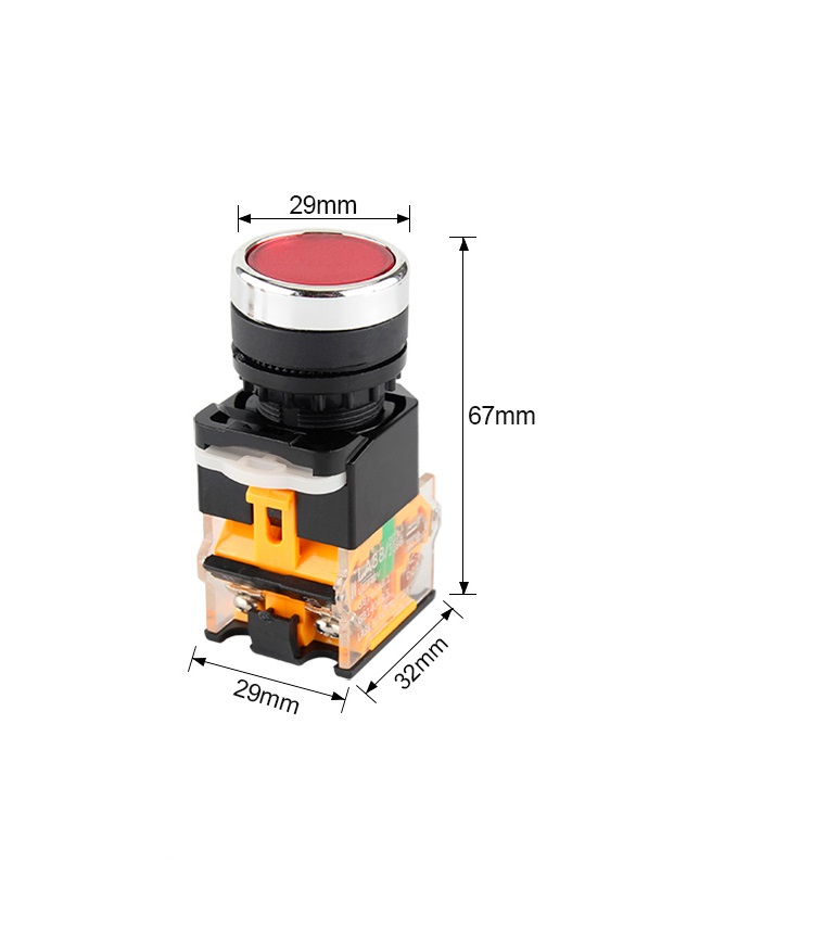 Nút nhấn nhả nhấn giữ không đèn phi 22 220V La38