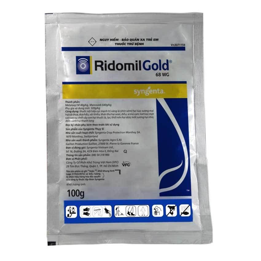 Chế phẩm trừ nấm cho lan ridomil gold 68wg gói 100g
