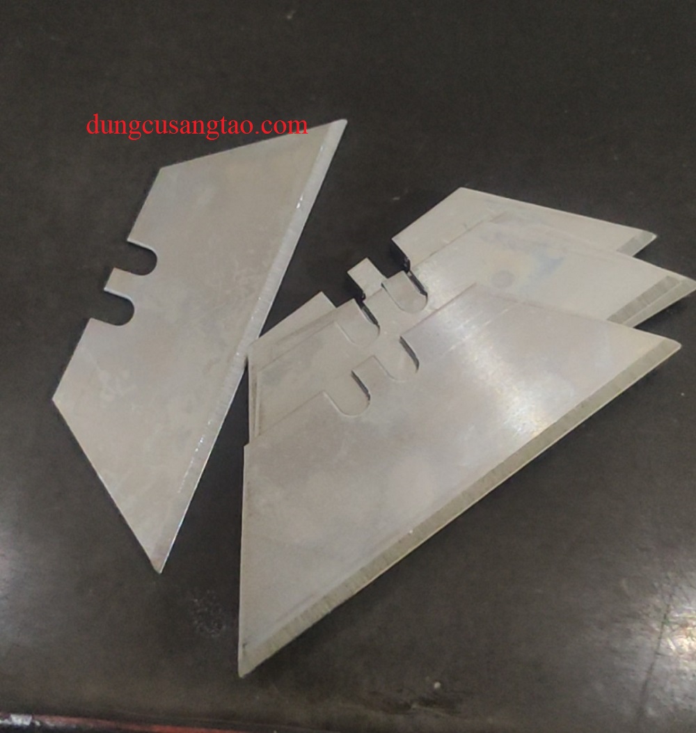 Lưỡi dao rọc mica, dao rọc cáp hình thang (1 hộp 10 lưỡi)