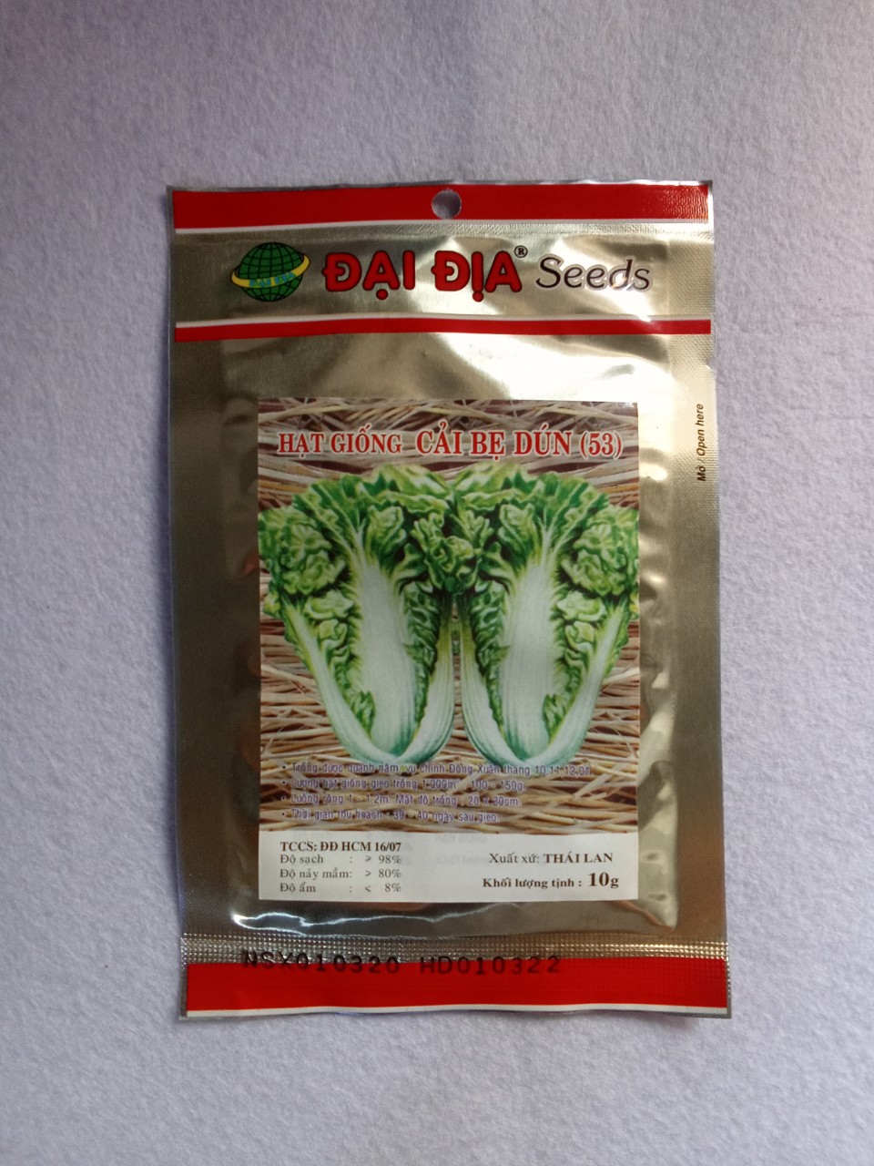 Hạt giống cải bẹ Dún Thái Lan , Gói 10 gram
