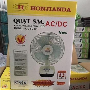 QUẠT SẠC TÁC ĐIỆN HONJIANDA FL 301 (1 BÌNH CÓ CỔNG SẠC USB )